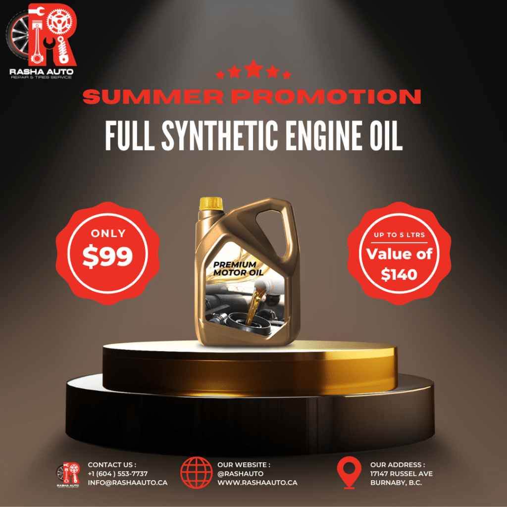 Summer promotion, oil change